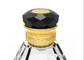غطاء زجاجة عطر زاماك فاخر من سبائك الزنك معدن ذهبي 15 ملم مع شعار