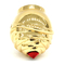 مخصص لون الذهب الفاخرة قبعات زجاجة عطر معدن الزاماك بالحجر الأحمر