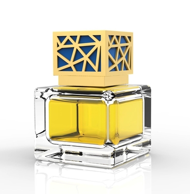 OEM ODM Luxury Special Square Zinc Alloy Perfume Bottle Cap Electroplating Process