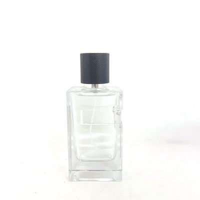 زجاجة عطر زجاجية مربعة ذات قاع سميك المفاجئة على عبوة عطر بخاخ زجاجة زجاجية