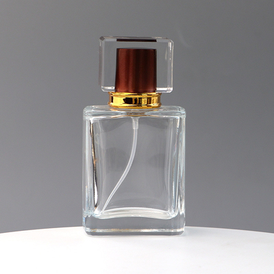 شراء زجاجة عطر زجاجية شفافة مربعة الشكل بغطاء أكريليك بخاخ الضغط للسفر زجاجة منفصلة لمستحضرات التجميل online manufacture