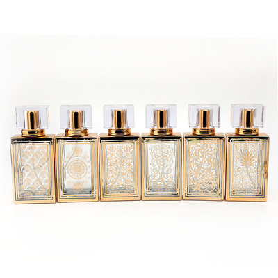 شراء 50 مللي مطلي زجاجة عطر مربعة عبوة فرعية زجاجة فارغة بالجملة زجاجة عطر بخاخ زجاجة زجاجية online manufacture