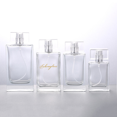 شراء 30ML50ML100ML مستطيلة زجاجة عطر مستحضرات التجميل زجاجة برغي الفم الزجاج الشفاف زجاجة فارغة زجاجة عطر online manufacture