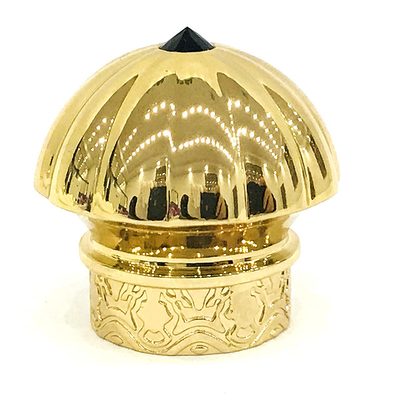 شراء أغطية زجاجات عطر معدنية فاخرة مخصصة بلون ذهبي من Zamak بالحجر online manufacture