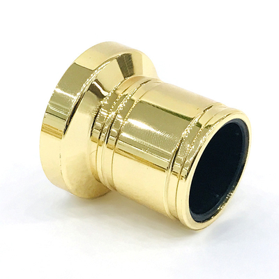 شراء الكلاسيكية سبائك الزنك تصفيح الذهب اسطوانة شكل غطاء زجاجة عطر زاماك المعدنية online manufacture