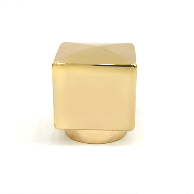 شراء الإبداعية سبائك الزنك الذهب شكل مكعب معدني غطاء زجاجة عطر زاماك online manufacture