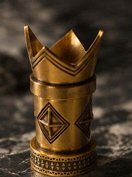 شراء غطاء عطر زاماك ذهبي عتيق على شكل تاج بتفاصيل قبلية محفورة لتغليف العطور الفاخرة تصنيع عبر الإنترنت