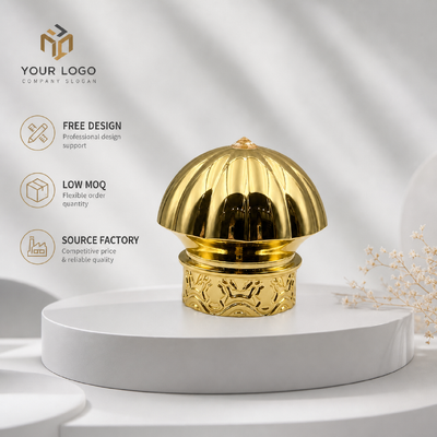 شراء غطاء عطر زماك الفاخر المنسوج بالذهب المكسر بالكهرباء الشكل التاج الزنك سبائك العطر الزجاجة غطاء شعار مخصص العطر التعبئة والعلبة غطاء مصنع الجملة تصنيع عبر الإنترنت