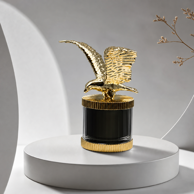 شراء أجنحة 3D الفاخرة المنتشرة النسر زاماك غطاء العطر المصفوفة بالذهب النسيج النحل الطائر التمثال الرأسي القاعدة المتدلية العطر غطاء الزنك سبيكة العطر غطاء الزجاجة شعار مخصص شعار FEA15 للزجاجة العطر تصنيع عبر الإنترنت