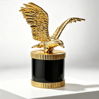 شراء 3D النسر الذهبي زماك غطاء زجاجة العطور تصنيع عبر الإنترنت