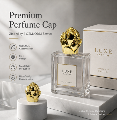 شراء لوكس لوتس بود زنك سبائك العطر غطاء الكهرباء المصفوفة الذهب زاماك العطر الزجاجة غطاء شعار مخصص معدن العطر غطاء OEM التعبئة والتغليف المغناطيسي تصنيع عبر الإنترنت