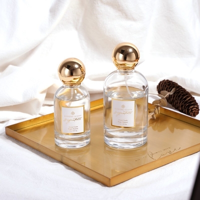 شراء زجاجة عطر زجاجية مستديرة فارغة من زاماك جولد فاخرة 50 مل 100 مل online manufacture
