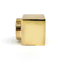 الإبداعية سبائك الزنك الذهب شكل مكعب معدني غطاء زجاجة عطر زاماك