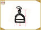 Zinc Alloy Metal Shoe Buckles Clips With D Ring Custom Black Color