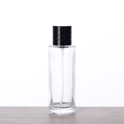 50 مل زجاجة عطر زجاجية أسطوانية طويلة القامة بخاخ ناعم زجاجة مستحضرات التجميل المحمولة مع غطاء