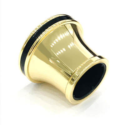 لون ذهبي كلاسيكي مع أغطية زجاجات عطر ألومنيوم من Zamak باللون الأسود