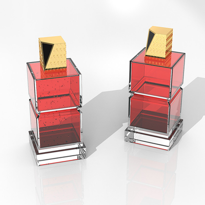 غطاء عطر الزماك المستطيل الفريد لغطاء الزجاجة مع تصميم مخصص