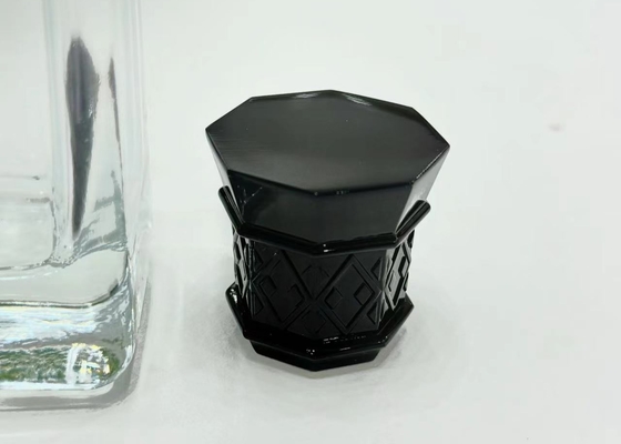 سقف زجاجات العطور السوداء ذات السطح اللامع