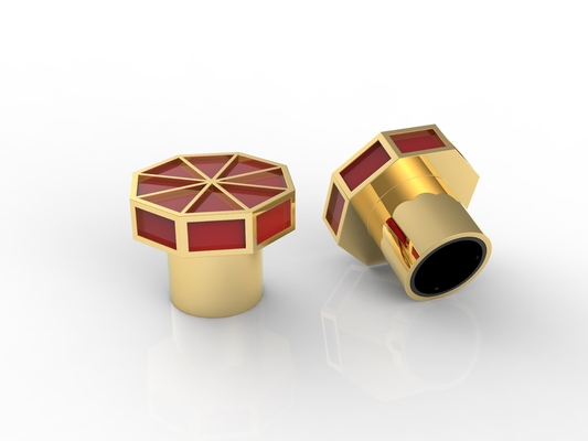 غطاء عطر زماك على شكل حرف T الزنك سبائك الزجاج غطاء زجاج العطر