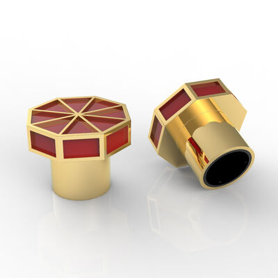 غطاء عطر زماك على شكل حرف T الزنك سبائك الزجاج غطاء زجاج العطر