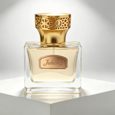 غطاء عطر فاخر من الزاماك باللون الذهبي المصقول والمفرغ، غطاء زجاجة عطر من سبائك الزنك بنسيج مقصوص، غطاء عطر معدني منحوت ومفرغ بشعار مخصص