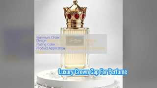 غطاء عطر تاج مغناطيسي فاخر مع حجر الراين الأحمر